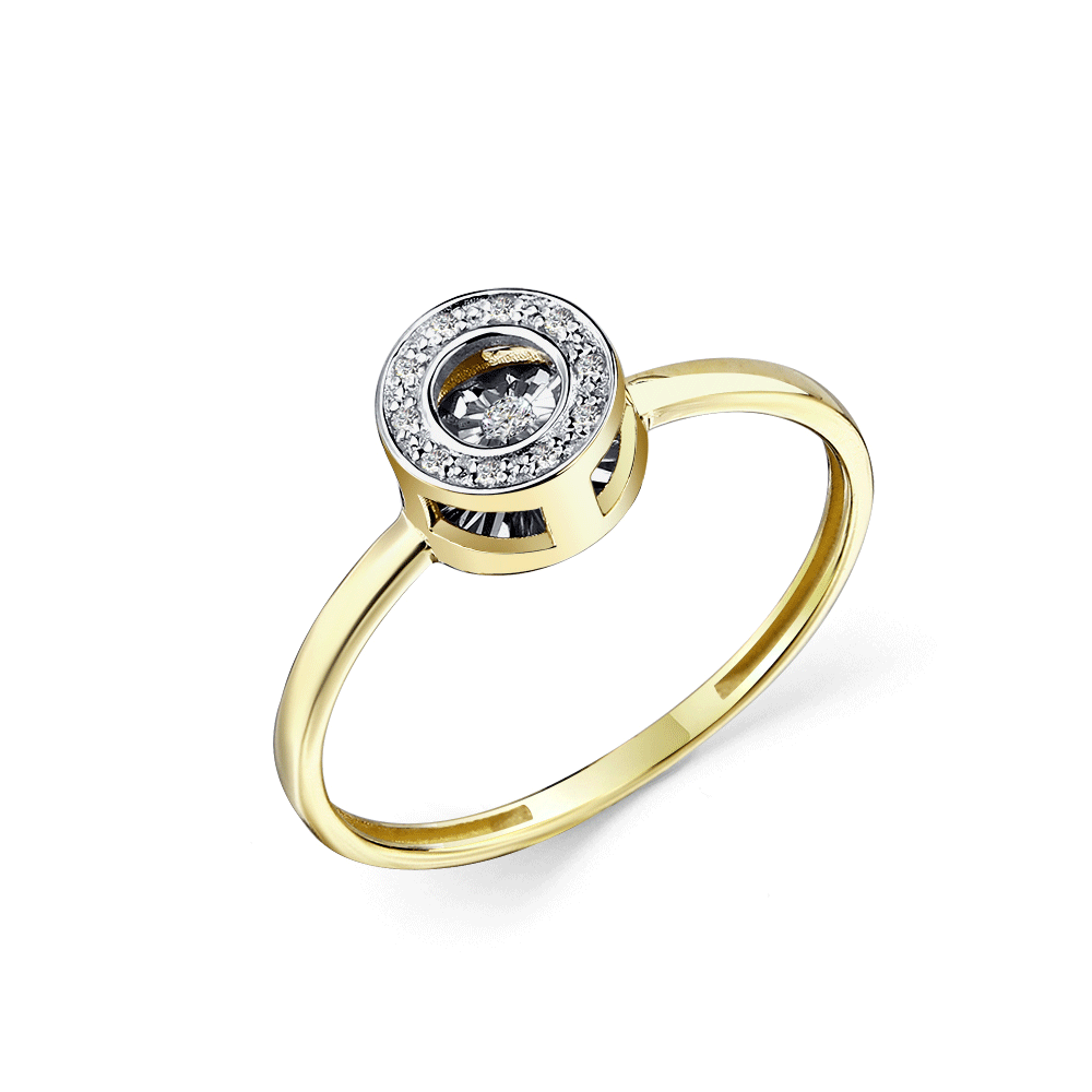 Кольцо из лимонного золота GRIGORIEV с танцующим бриллиантом Г01-13-5905-31-00 Г01-13-5905-31-00 фото