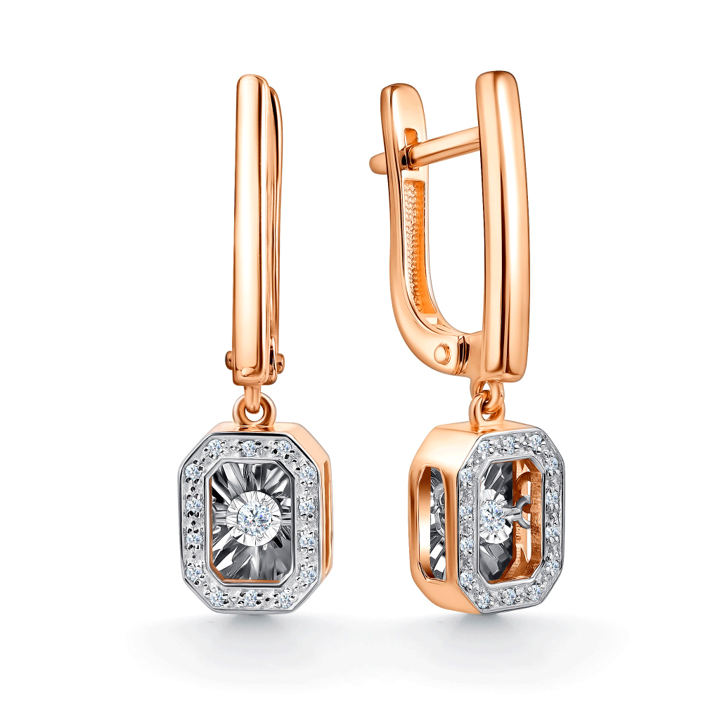 Золотые серьги GRIGORIEV с танцующим бриллиантом Г02-11-51025-31-00-1 Г02-11-51025-31-00-1 фото