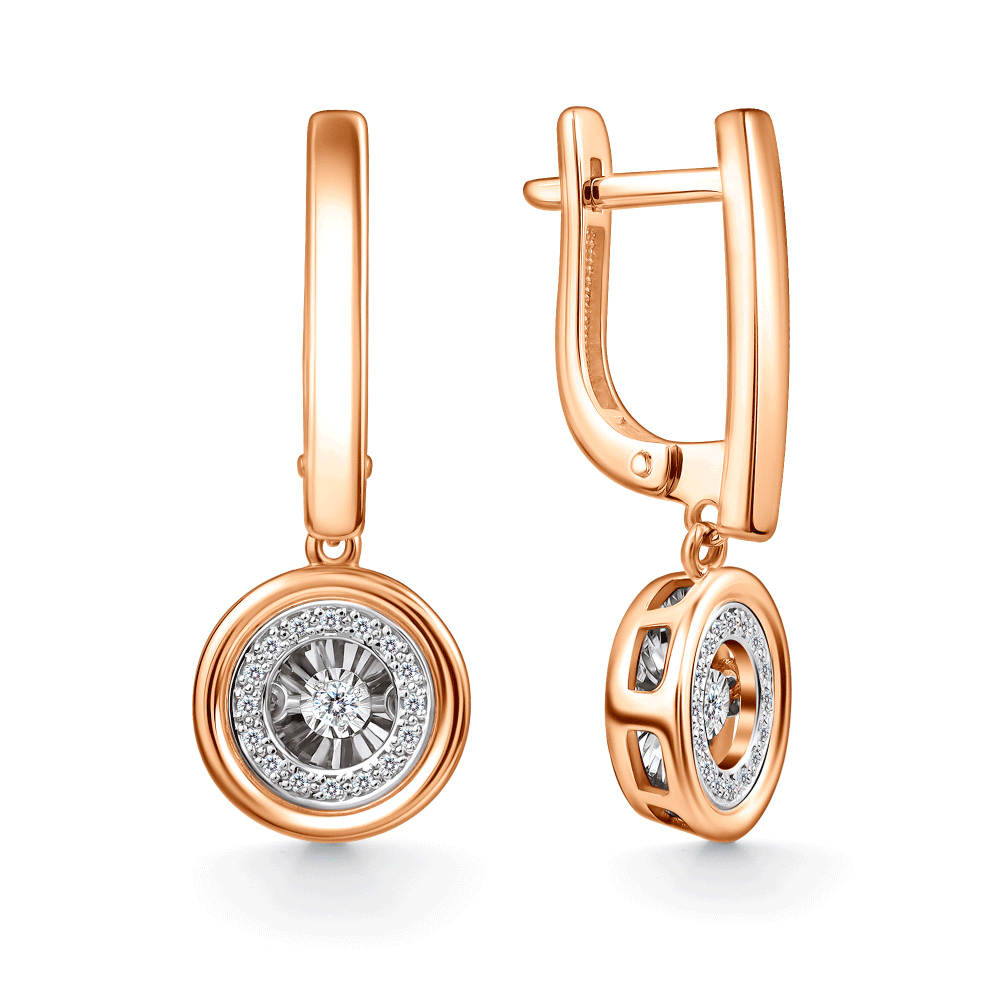 Золотые серьги GRIGORIEV с танцующим бриллиантом Г02-11-51064-11-00-1 Г02-11-51064-11-00-1 фото