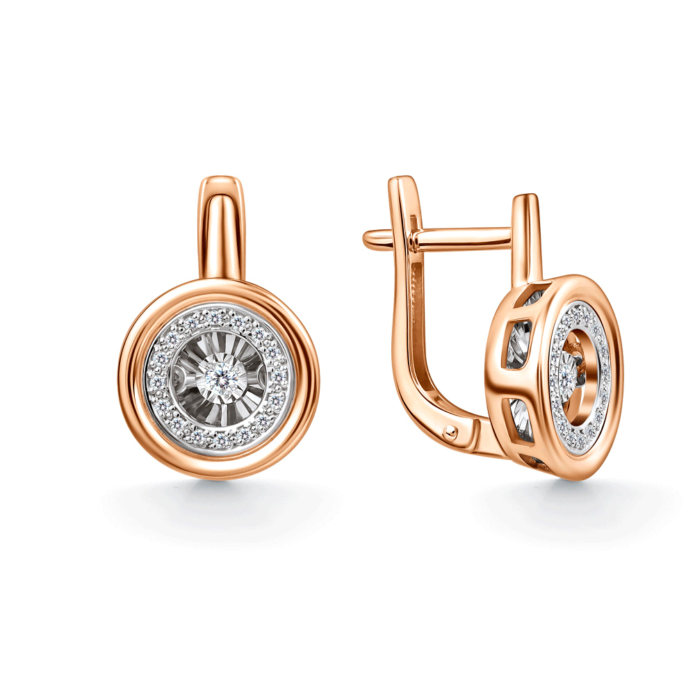 Золотые серьги GRIGORIEV с танцующим бриллиантом Г02-11-51064-31-00 Г02-11-51064-31-00 фото