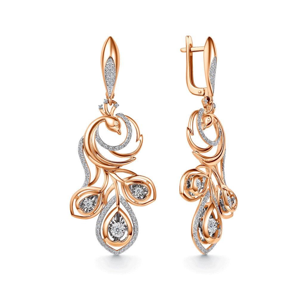 Золотые серьги GRIGORIEV с танцующим бриллиантом Г02-11-51134-31-00-1 Г02-11-51134-31-00-1 фото