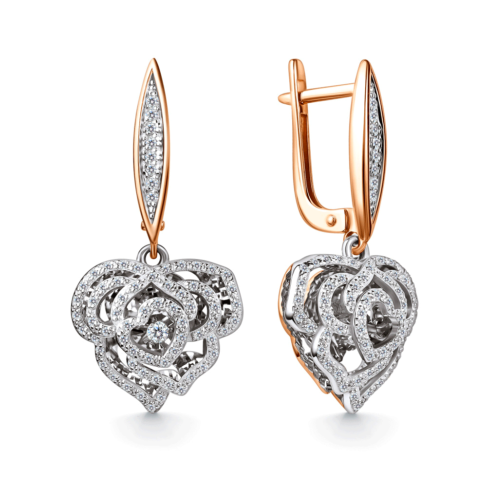 Золотые серьги GRIGORIEV с танцующим бриллиантом Г02-11-51217-31-00-1 Г02-11-51217-31-00-1 фото