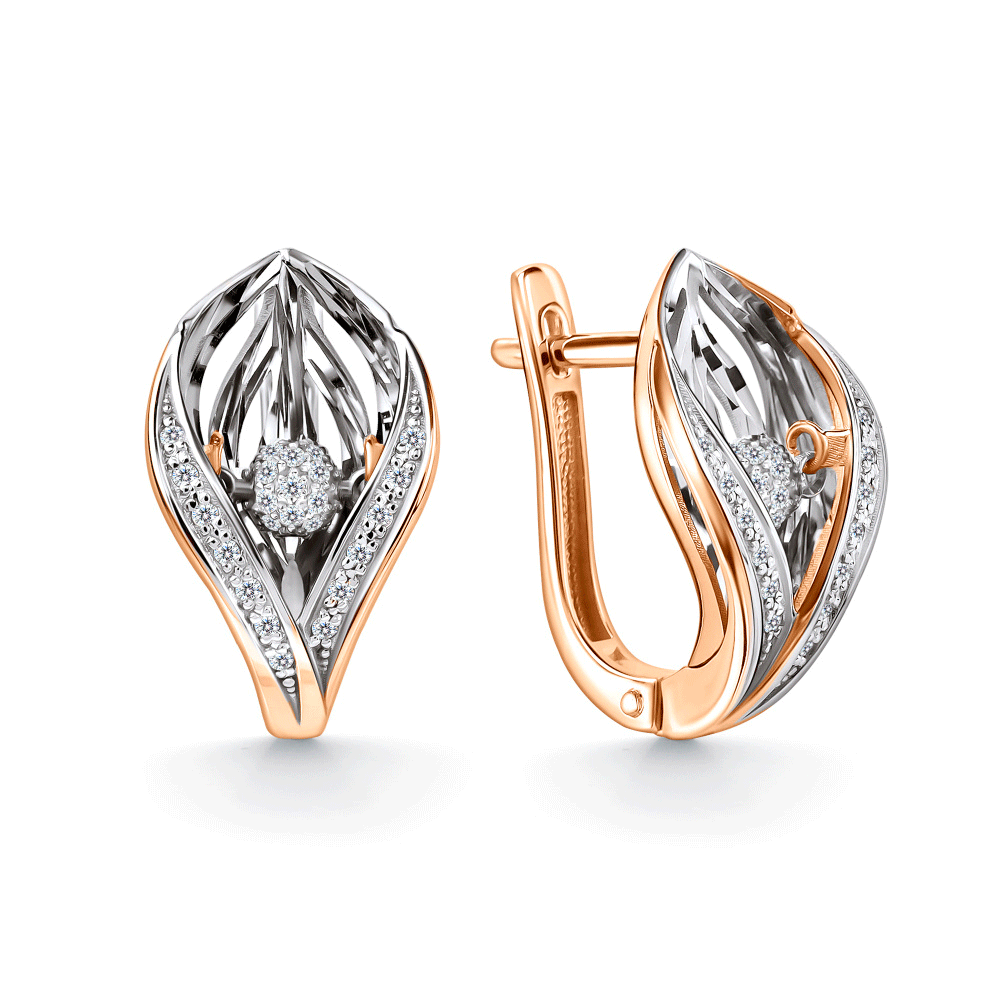 Золотые серьги GRIGORIEV с танцующим бриллиантом Г02-11-51218-21-00-1 Г02-11-51218-21-00-1 фото