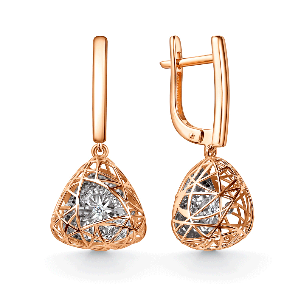 Золотые серьги GRIGORIEV с танцующим бриллиантом Г02-11-51222-11-00-1 Г02-11-51222-11-00-1 фото