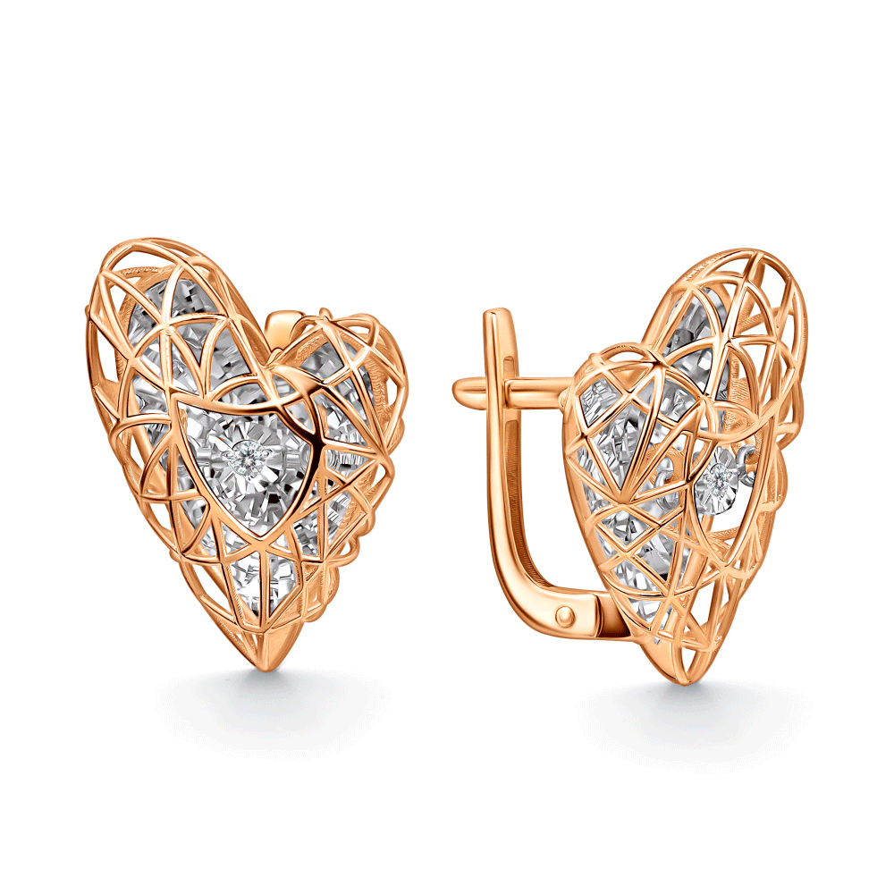 Золотые серьги GRIGORIEV с танцующим бриллиантом Г02-11-51251-11-00 Г02-11-51251-11-00 фото