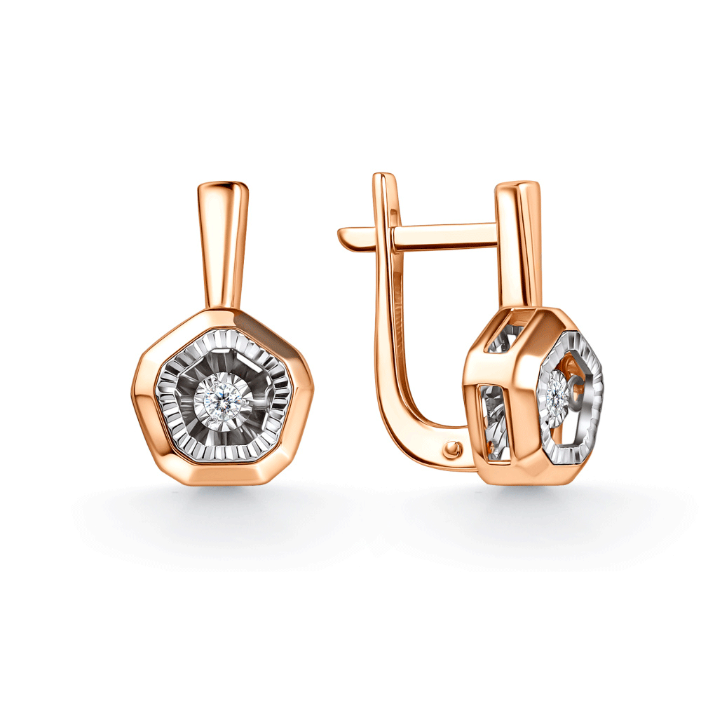 Золотые серьги GRIGORIEV с танцующим бриллиантом Г02-11-51280-11-00 Г02-11-51280-11-00 фото