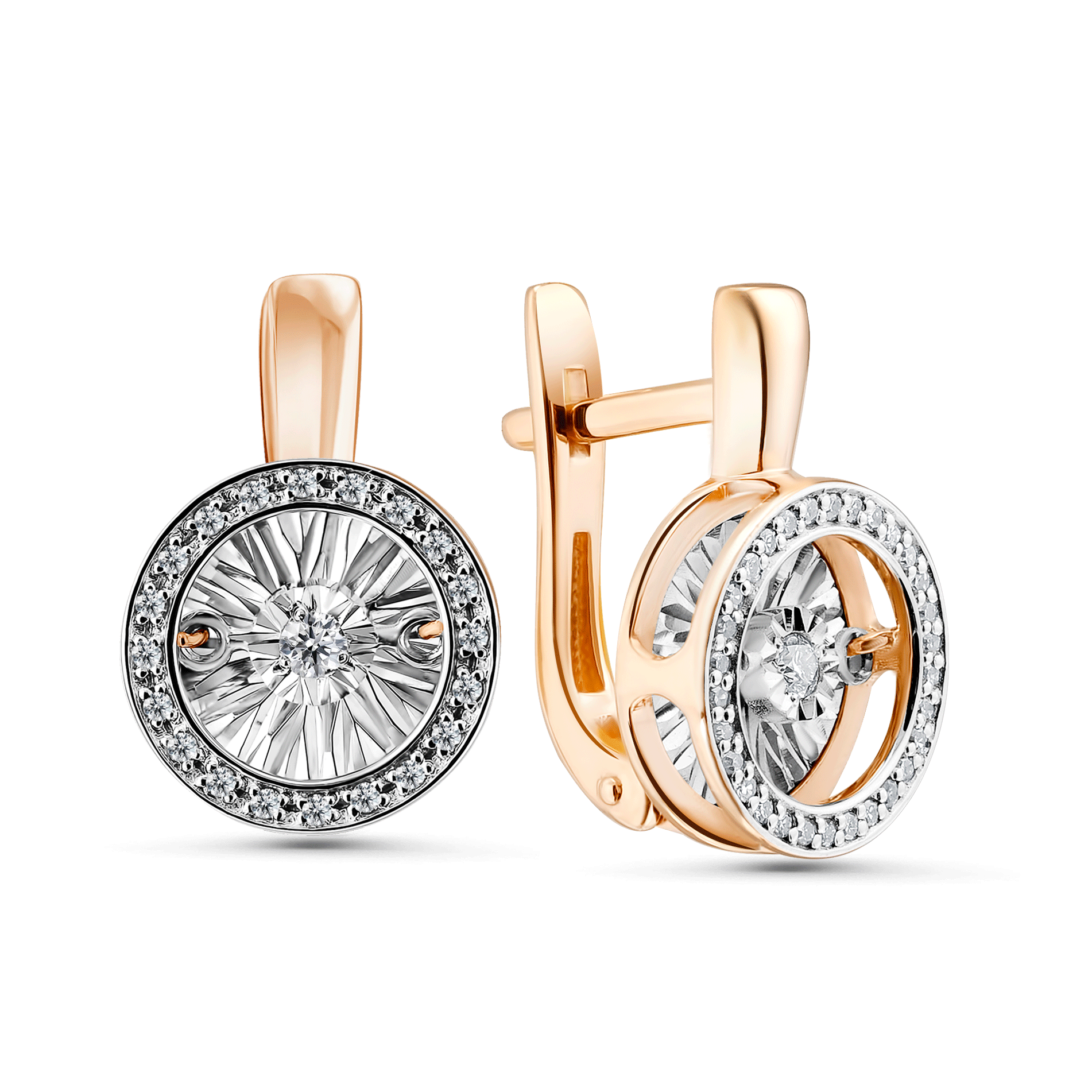 Золотые серьги GRIGORIEV с танцующим бриллиантом Г02-11-5478-31-00-1 Г02-11-5478-31-00-1 фото