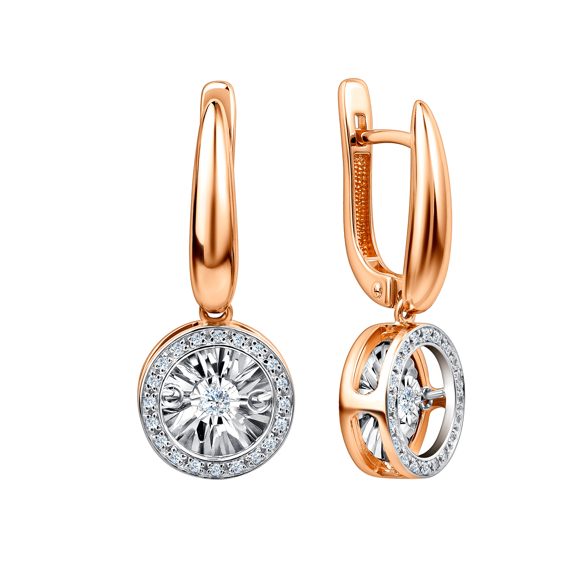 Золотые серьги GRIGORIEV с танцующим бриллиантом Г02-11-5478-31-00 Г02-11-5478-31-00 фото