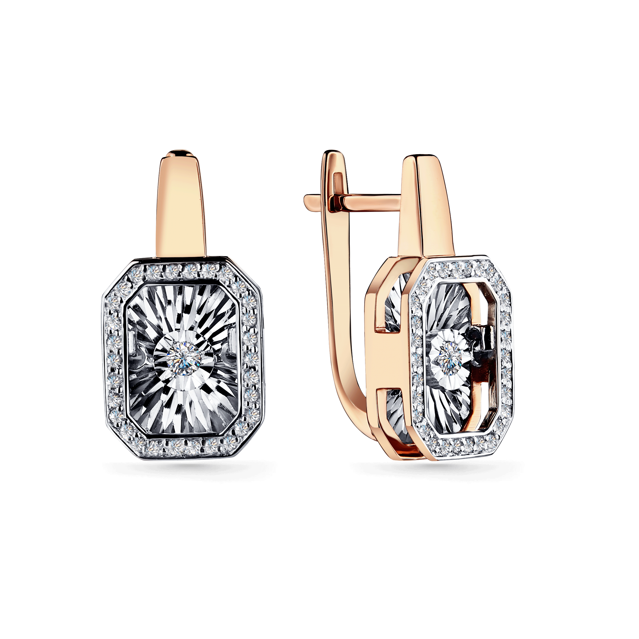 Золотые серьги GRIGORIEV с танцующим бриллиантом Г02-11-5629-31-00 Г02-11-5629-31-00 фото