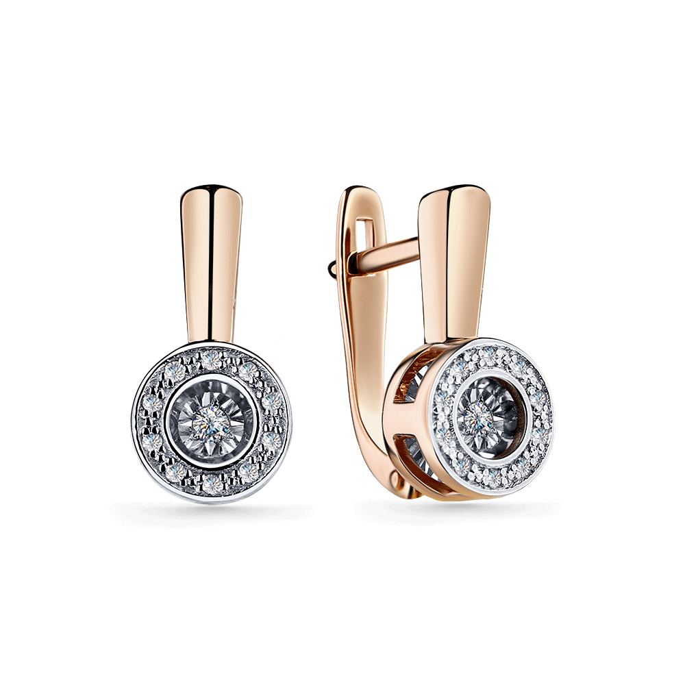 Золотые серьги GRIGORIEV с танцующим бриллиантом Г02-11-5905-31-00 Г02-11-5905-31-00 фото