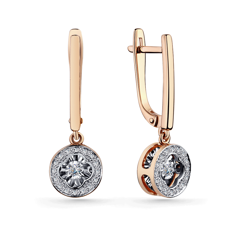 Золотые серьги GRIGORIEV с танцующим бриллиантом Г02-11-5923-31-00-1 Г02-11-5923-31-00-1 фото