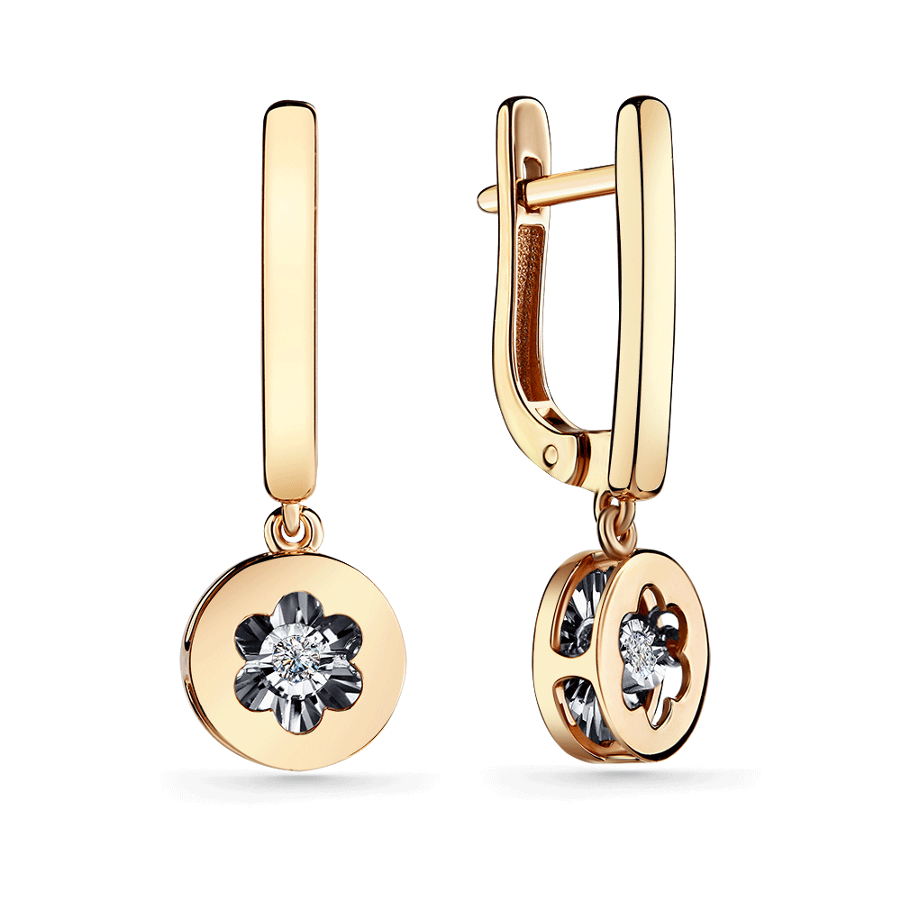 Золотые серьги GRIGORIEV Г02-11-5988-11-00-1 с бриллиантом Г02-11-5988-11-00-1 фото