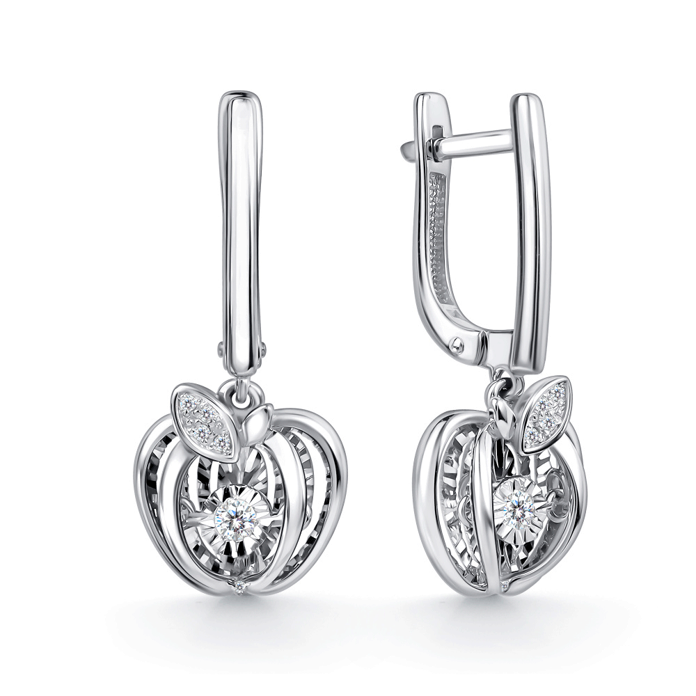 Серьги из белого золота GRIGORIEV с танцующим бриллиантом Г02-12-51130-31-00-1 Г02-12-51130-31-00-1 фото