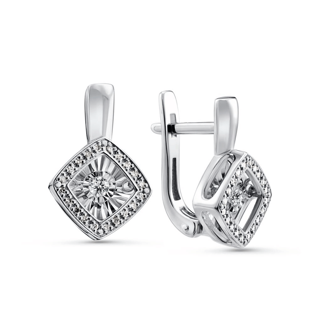 Серьги из белого золота GRIGORIEV с танцующим бриллиантом Г02-12-5499-11-00 Г02-12-5499-11-00 фото