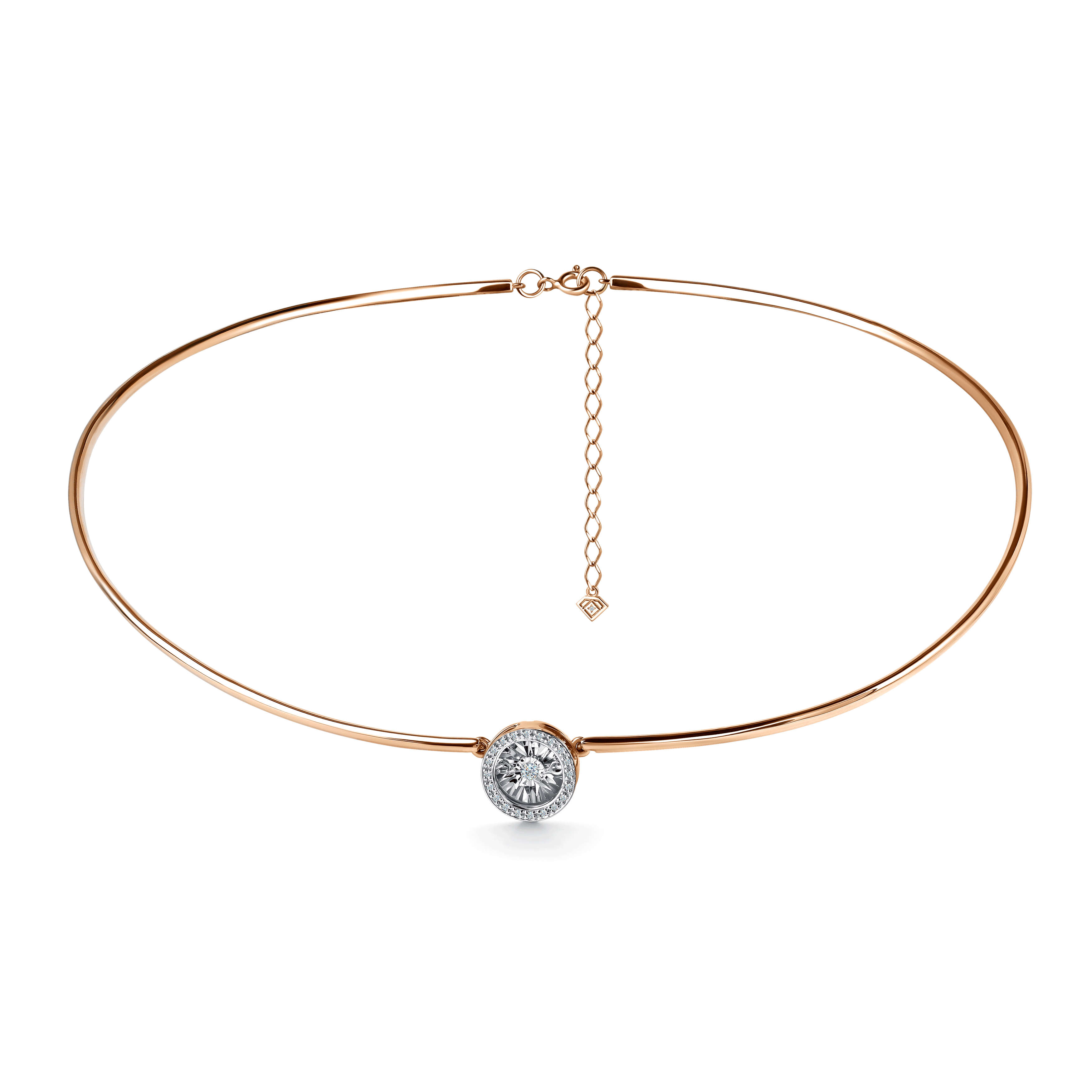 Золотое колье GRIGORIEV с танцующим бриллиантом Г08-11-5478-31-00-1 Г08-11-5478-31-00-1 фото