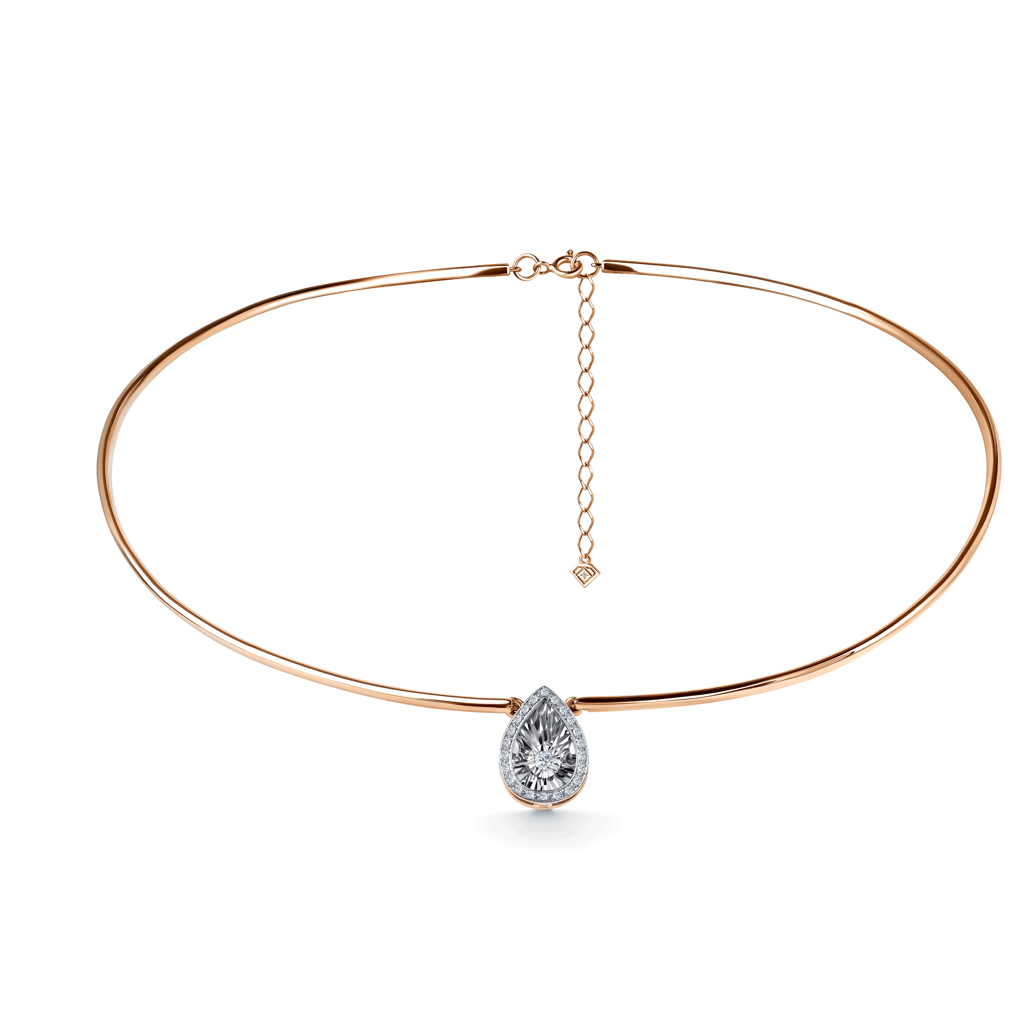 Золотое колье GRIGORIEV с танцующим бриллиантом Г08-11-5497-31-00-1 Г08-11-5497-31-00-1 фото