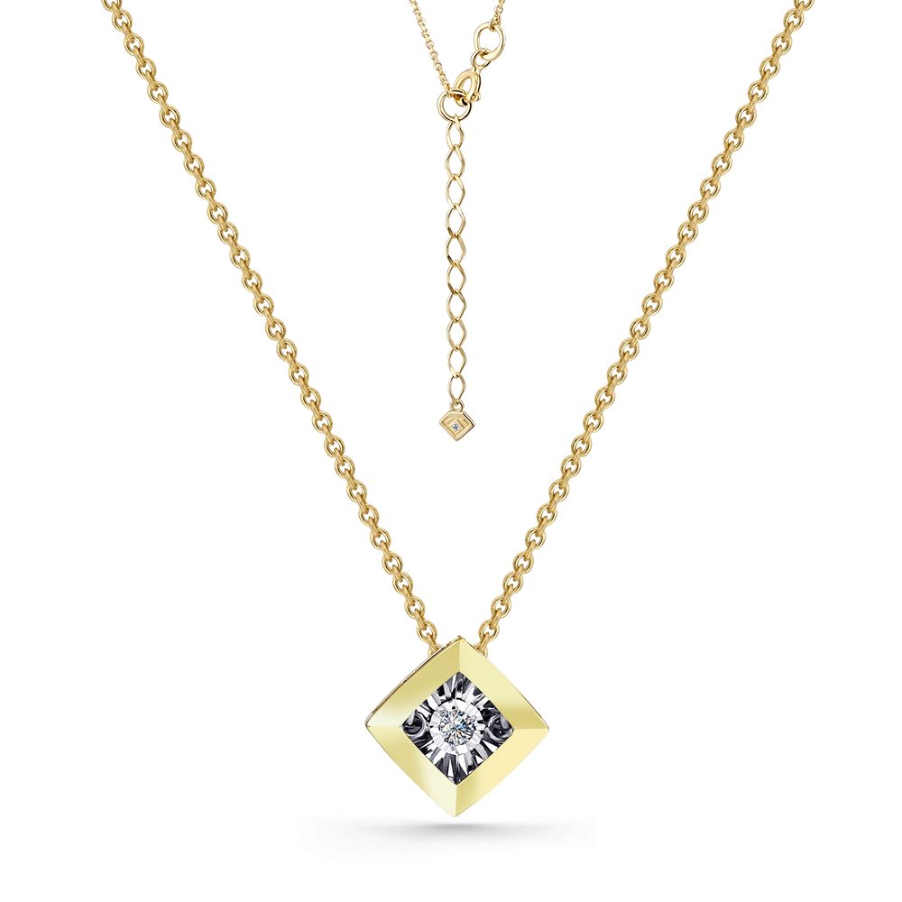 Колье из лимонного золота GRIGORIEV с танцующим бриллиантом Г08-13-5737-31-00 Г08-13-5737-31-00 фото