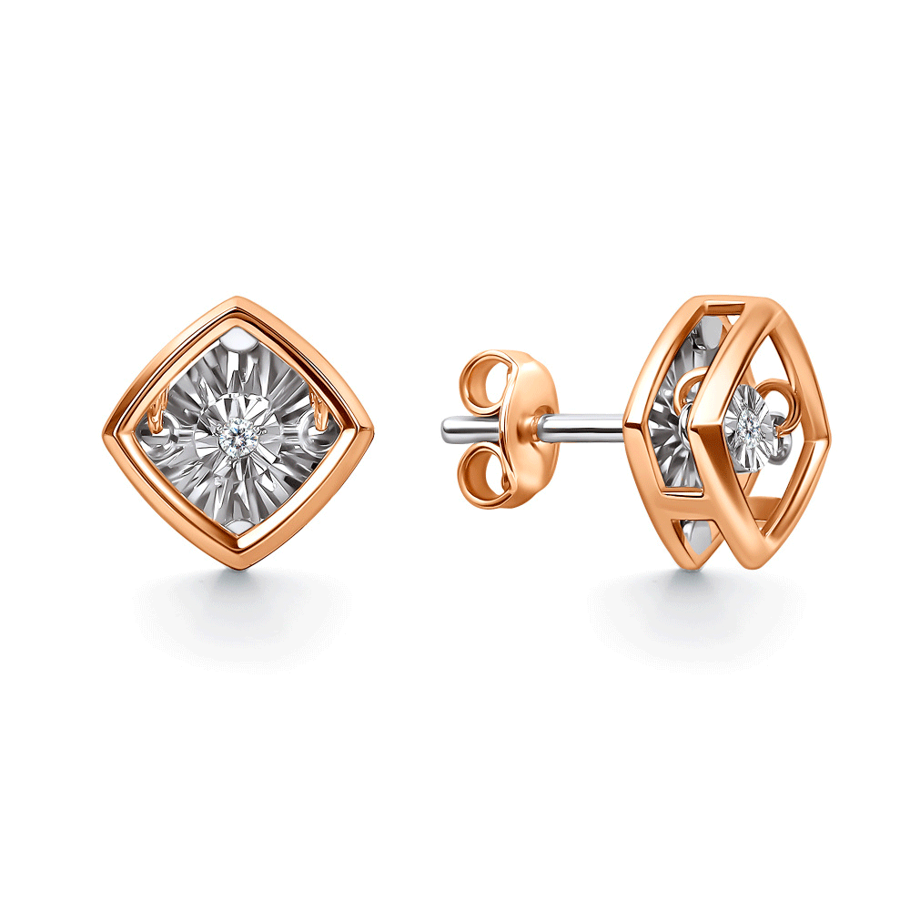 Золотые серьги GRIGORIEV с танцующим бриллиантом Г12-11-51200-11-00 Г12-11-51200-11-00 фото