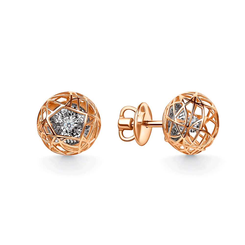 Золотые серьги GRIGORIEV с танцующим бриллиантом Г12-11-51225-11-00 Г12-11-51225-11-00 фото