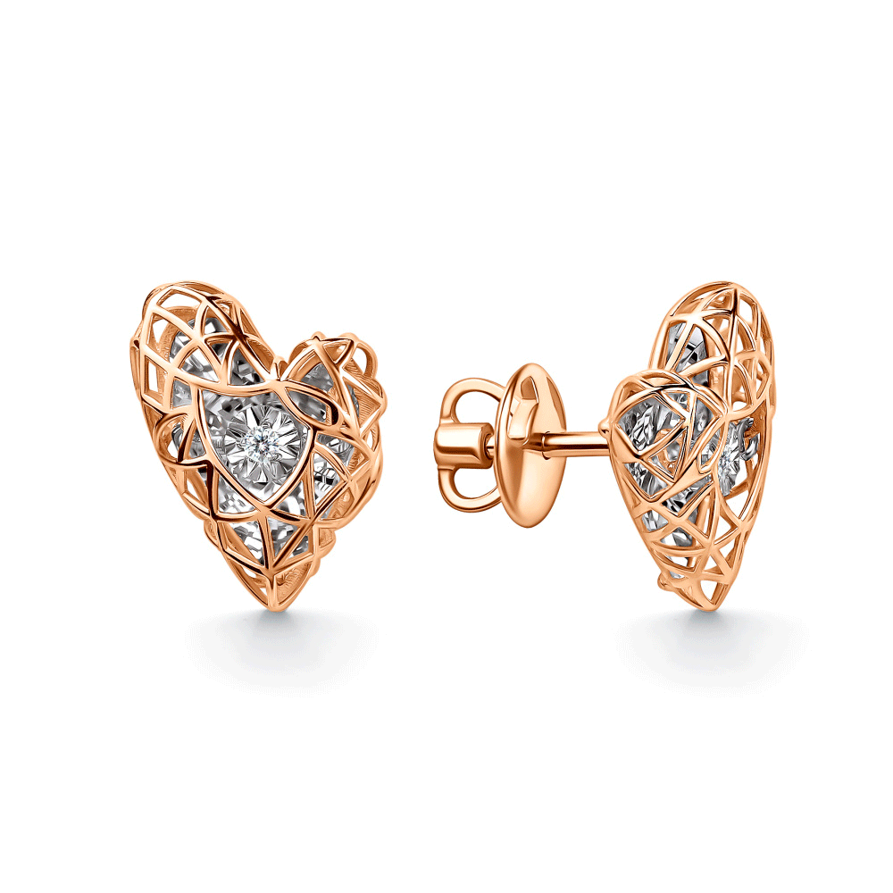 Золотые серьги GRIGORIEV с танцующим бриллиантом Г12-11-51251-11-00 Г12-11-51251-11-00 фото